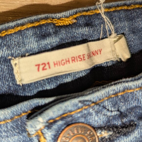 Levi's 721 High rise skinny W28 L30 Indigo - Picture 2 of 8